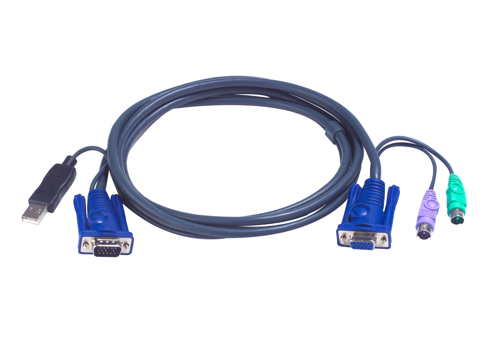 kvm кабель с конвертером PS/2 USB 1.8м ATEN 2L-5502UP - фото