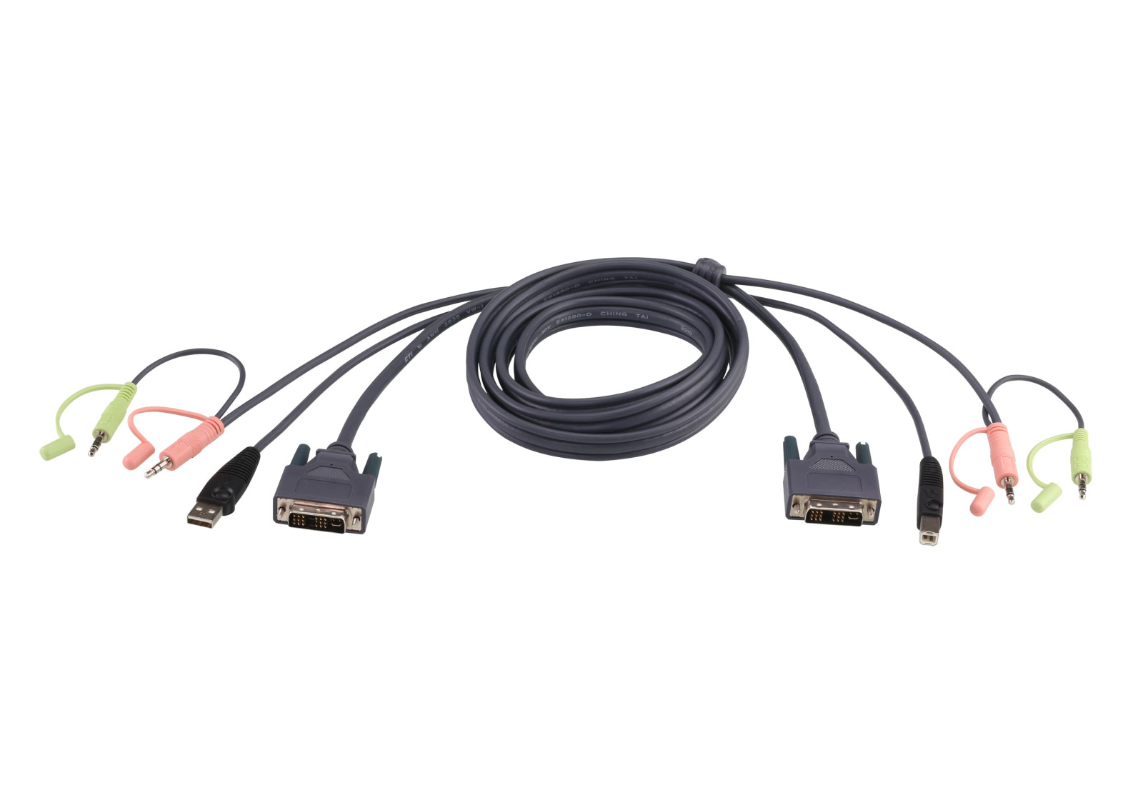 kvm кабель USB DVI D Single Link 3м ATEN 2L-7D03U - фото