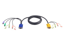 kvm кабель для аудио PS/2 VGA и SPHD 3в1 1.8м ATEN 2L-5302P - фото
